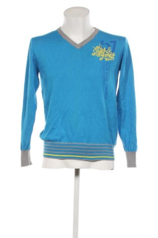 Ανδρικό πουλόβερ Smith & Jones, Μέγεθος L, Χρώμα Μπλέ, Τιμή 9,17 €
