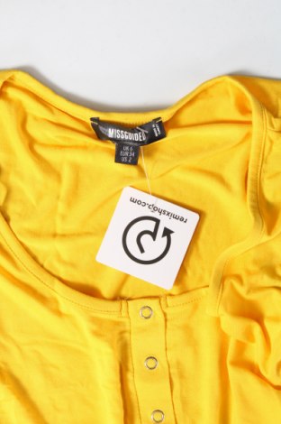 Γυναικεία μπλούζα-Κορμάκι Missguided, Μέγεθος XS, Χρώμα Κίτρινο, Τιμή 6,39 €