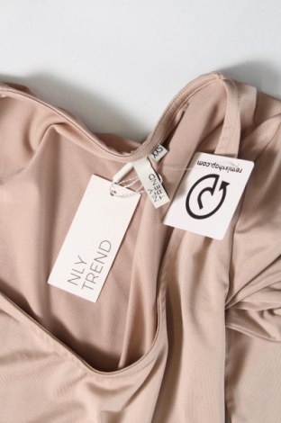 Дамска блуза - боди Nly Trend, Размер XXS, Цвят Бежов, Цена 12,40 лв.
