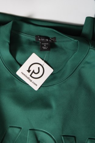 Γυναικεία μπλούζα Amisu, Μέγεθος XL, Χρώμα Πράσινο, Τιμή 6,46 €
