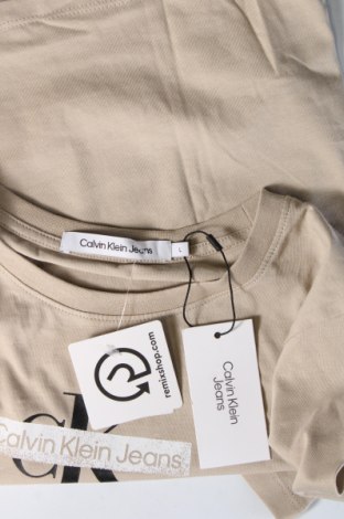 Γυναικεία μπλούζα Calvin Klein Jeans, Μέγεθος L, Χρώμα  Μπέζ, Τιμή 35,16 €