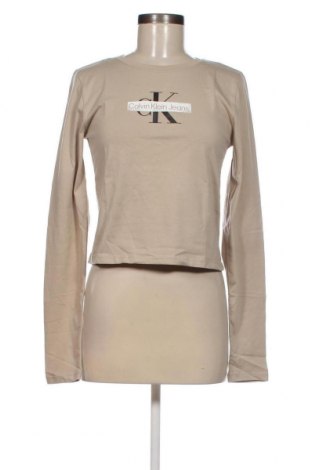 Γυναικεία μπλούζα Calvin Klein Jeans, Μέγεθος L, Χρώμα  Μπέζ, Τιμή 35,16 €