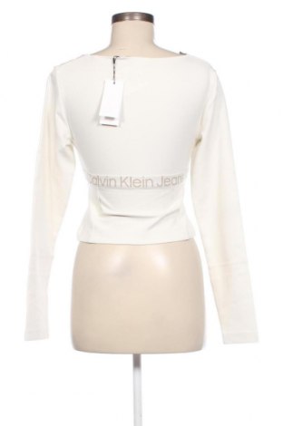 Bluză de femei Calvin Klein Jeans, Mărime S, Culoare Ecru, Preț 224,34 Lei