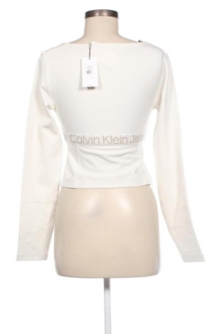 Γυναικεία μπλούζα Calvin Klein Jeans, Μέγεθος S, Χρώμα Εκρού, Τιμή 38,35 €