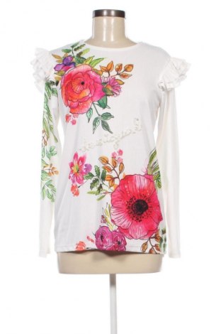 Γυναικεία μπλούζα Desigual, Μέγεθος S, Χρώμα Λευκό, Τιμή 24,55 €