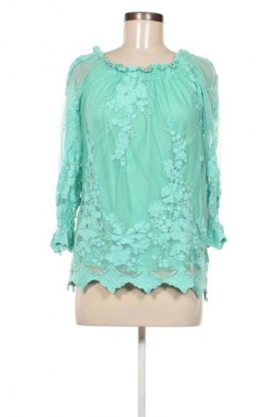 Γυναικεία μπλούζα Fifilles De Paris, Μέγεθος L, Χρώμα Πράσινο, Τιμή 5,83 €