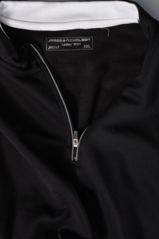 Дамска блуза James & Nicholson, Размер XXL, Цвят Черен, Цена 13,80 лв.