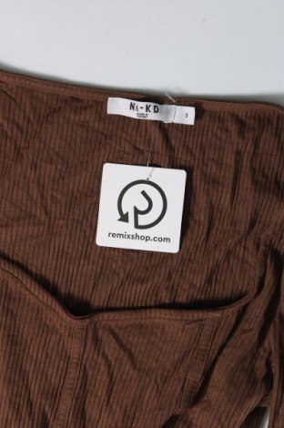 Γυναικεία μπλούζα NA-KD, Μέγεθος S, Χρώμα Καφέ, Τιμή 8,41 €