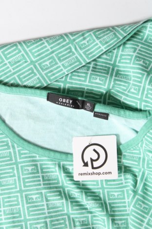 Дамска блуза Obey, Размер XL, Цвят Зелен, Цена 24,96 лв.