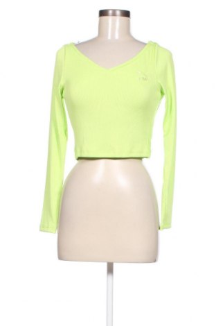 Γυναικεία μπλούζα PUMA, Μέγεθος M, Χρώμα Πράσινο, Τιμή 17,86 €