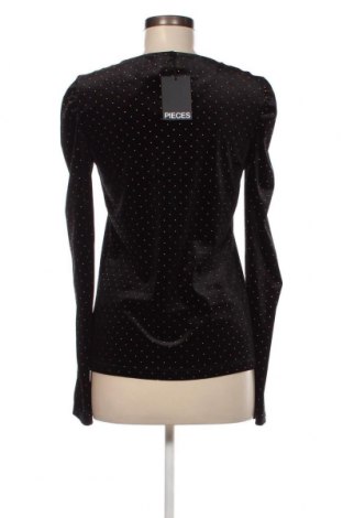 Γυναικεία μπλούζα Pieces, Μέγεθος S, Χρώμα Μαύρο, Τιμή 11,86 €