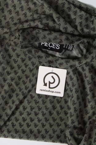 Γυναικεία μπλούζα Pieces, Μέγεθος M, Χρώμα Πράσινο, Τιμή 9,48 €