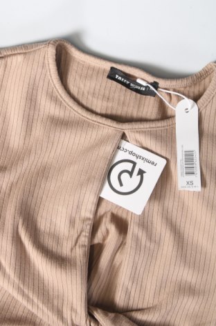Γυναικεία μπλούζα Tally Weijl, Μέγεθος XS, Χρώμα Καφέ, Τιμή 6,39 €