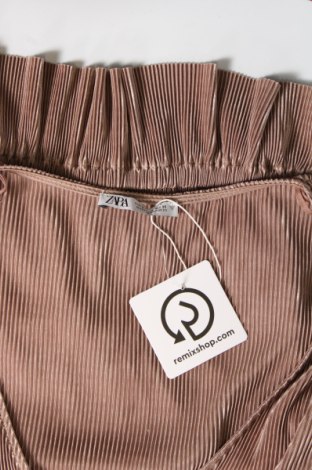 Дамска блуза Zara, Размер S, Цвят Бежов, Цена 9,45 лв.