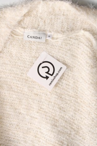 Γυναικεία ζακέτα Canda, Μέγεθος XL, Χρώμα Λευκό, Τιμή 11,12 €