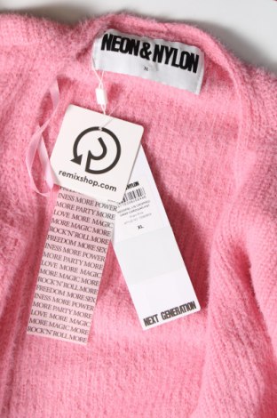 Damen Strickjacke Neon & Nylon by Only, Größe XL, Farbe Rosa, Preis 28,76 €