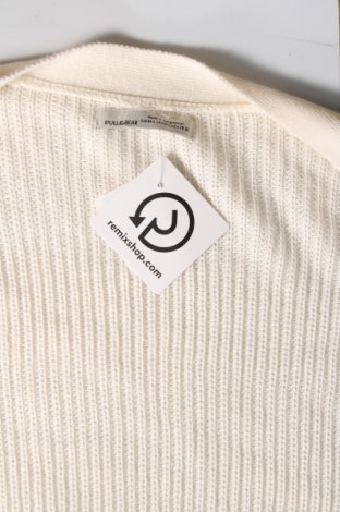 Damen Strickjacke Pull&Bear, Größe M, Farbe Weiß, Preis 8,46 €