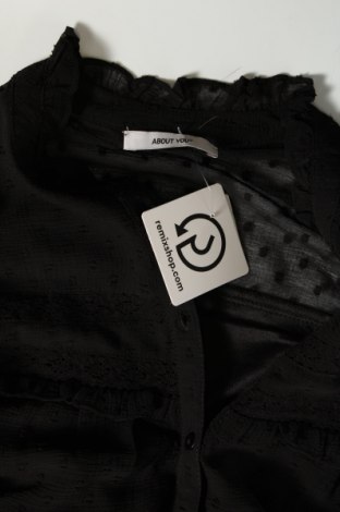 Γυναικείο πουκάμισο About You, Μέγεθος L, Χρώμα Μαύρο, Τιμή 11,86 €