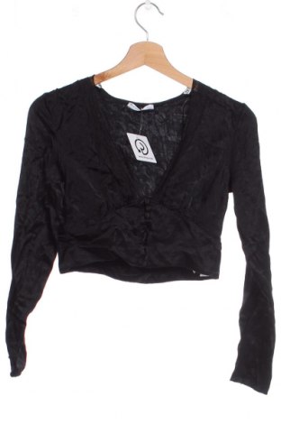 Γυναικείο πουκάμισο Bershka, Μέγεθος S, Χρώμα Μαύρο, Τιμή 8,50 €