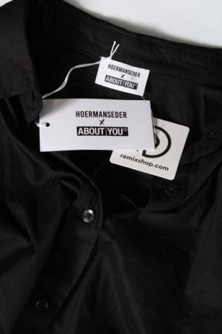 Γυναικείο πουκάμισο Hoermanseder x About You, Μέγεθος L, Χρώμα Μαύρο, Τιμή 19,85 €