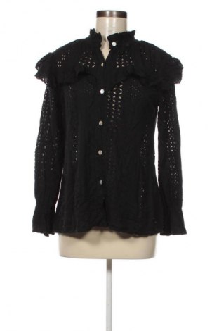 Γυναικείο πουκάμισο Made In Italy, Μέγεθος L, Χρώμα Μαύρο, Τιμή 15,46 €