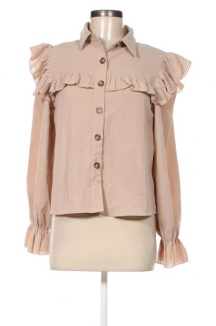 Γυναικείο πουκάμισο SHEIN, Μέγεθος S, Χρώμα  Μπέζ, Τιμή 7,73 €