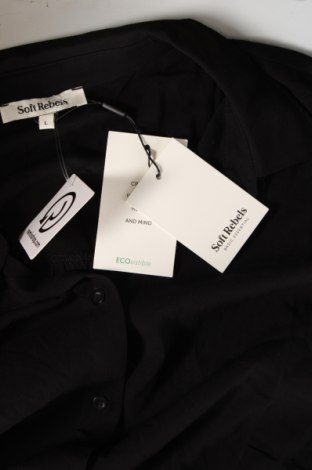 Γυναικείο πουκάμισο Soft Rebels, Μέγεθος L, Χρώμα Μαύρο, Τιμή 41,75 €