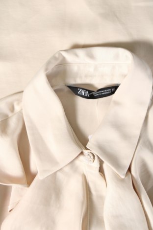 Дамска риза Zara, Размер M, Цвят Бежов, Цена 27,05 лв.