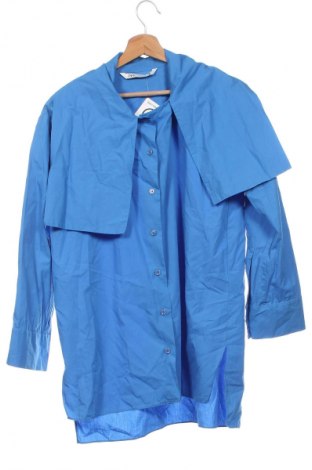 Дамска риза Zara, Размер XS, Цвят Син, Цена 27,05 лв.