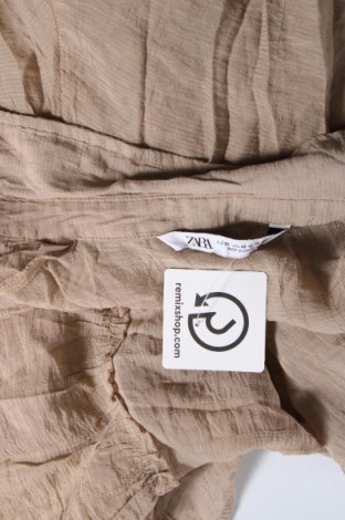 Γυναικείο πουκάμισο Zara, Μέγεθος XS, Χρώμα  Μπέζ, Τιμή 7,52 €