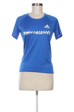 Γυναικείο t-shirt Adidas, Μέγεθος XS, Χρώμα Μπλέ, Τιμή 16,70 €