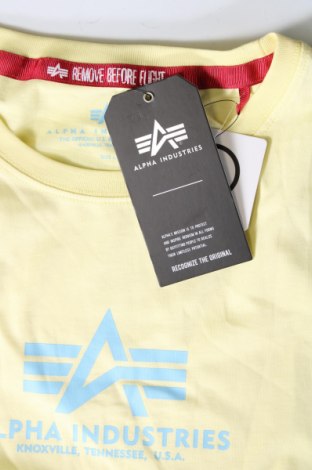 Γυναικείο t-shirt Alpha Industries, Μέγεθος L, Χρώμα Κίτρινο, Τιμή 30,36 €