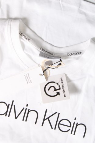 Damen T-Shirt Calvin Klein, Größe L, Farbe Weiß, Preis 35,72 €