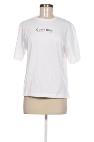 Γυναικείο t-shirt Calvin Klein, Μέγεθος S, Χρώμα Λευκό, Τιμή 21,83 €