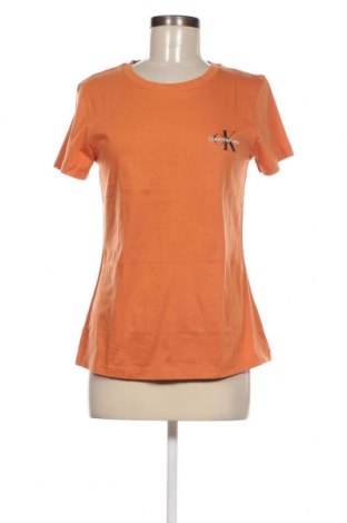 Damen T-Shirt Calvin Klein Jeans, Größe M, Farbe Orange, Preis 39,69 €