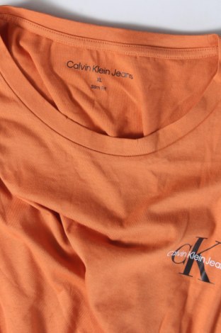 Γυναικείο t-shirt Calvin Klein Jeans, Μέγεθος XL, Χρώμα Πορτοκαλί, Τιμή 21,83 €