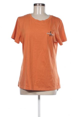 Damen T-Shirt Calvin Klein Jeans, Größe XL, Farbe Orange, Preis € 19,85