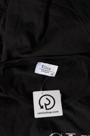 Дамска тениска Elisa Immagine, Размер XL, Цвят Черен, Цена 13,00 лв.