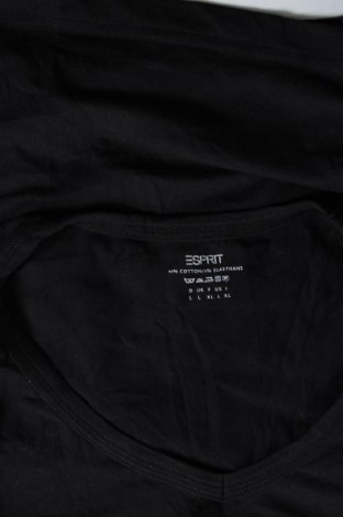 Γυναικείο t-shirt Esprit, Μέγεθος L, Χρώμα Μαύρο, Τιμή 9,41 €