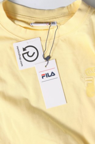 Γυναικείο t-shirt FILA, Μέγεθος XS, Χρώμα Κίτρινο, Τιμή 15,98 €