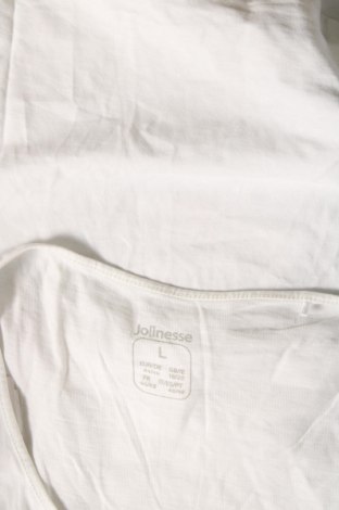 Γυναικείο t-shirt Jolinesse, Μέγεθος XL, Χρώμα Λευκό, Τιμή 6,67 €