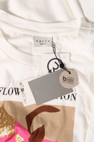 Γυναικείο t-shirt Kaffe, Μέγεθος XXL, Χρώμα Λευκό, Τιμή 18,56 €