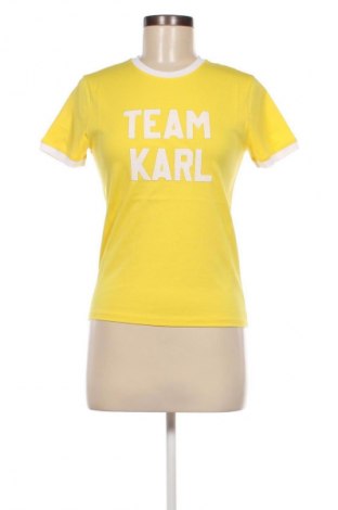 Tricou de femei Karl Lagerfeld, Mărime XS, Culoare Galben, Preț 417,76 Lei