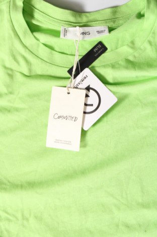 Γυναικείο t-shirt Mango, Μέγεθος XS, Χρώμα Πράσινο, Τιμή 9,28 €