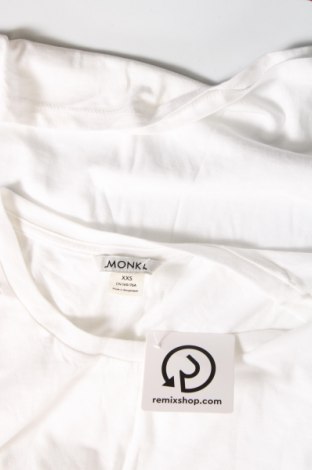 Damen T-Shirt Monki, Größe XXS, Farbe Weiß, Preis 4,95 €