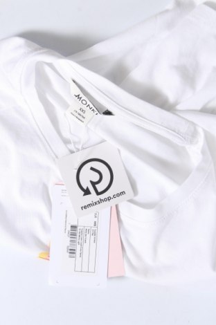 Γυναικείο t-shirt Monki, Μέγεθος XXS, Χρώμα Λευκό, Τιμή 5,57 €