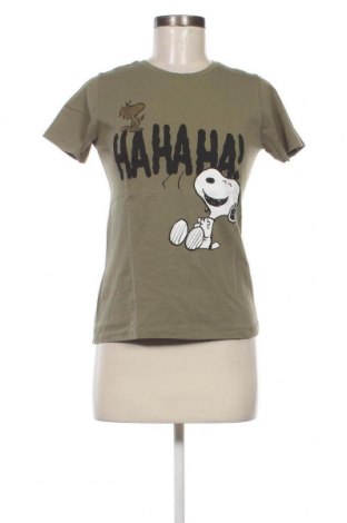 Damen T-Shirt Peanuts, Größe S, Farbe Grün, Preis 4,20 €