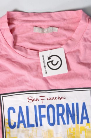 Дамска тениска Pieces, Размер L, Цвят Розов, Цена 14,00 лв.
