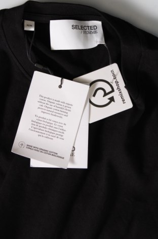 Γυναικείο t-shirt Selected Femme, Μέγεθος M, Χρώμα Μαύρο, Τιμή 19,59 €