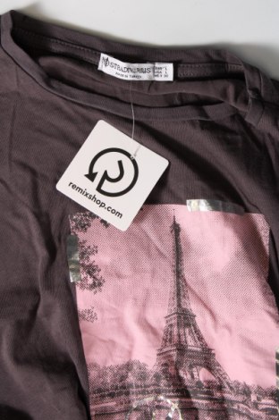 Γυναικείο t-shirt Stradivarius, Μέγεθος L, Χρώμα Γκρί, Τιμή 7,64 €